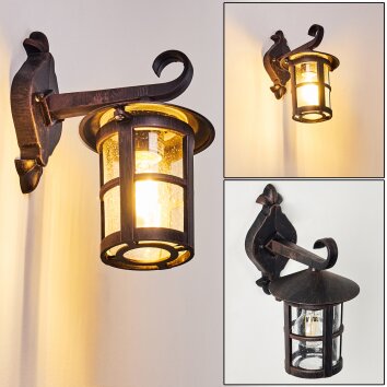 Strat Buiten muurverlichting Roest, Zwart, 1-licht