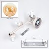 Moderne cluster-plafondlamp Gastor met 3 ronde kappen in amber en helder, E14