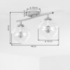 Moderne plafondlamp Gastor met twee ronde glazen kappen in amber, rook en helder