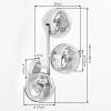 Moderne wandlamp Koyoto, 2-delige set met 3 glazen bollen in chroom, rook en amber