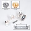 Globe-wandlamp Gastor in een 2-delige set met glazen schermen in rook, amber en helder