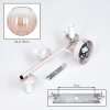 Glazen-bollen-wandlamp Koyoto met amberkleurige en heldere kappen, licht op de muur