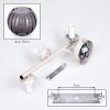 Moderne Cluster-plafondlamp Koyoto met drie rookkleurige geribbelde glazen bollen