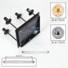 Cluster-plafondlamp Gastor met vier moderne glazen bollen in amber en rookkleurig glas