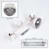 Moderne wandlamp Koyoto, 2-delige set met drie rookglazen bollen in verticale cluster