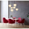 Globo Maxy organische 6-lichts hanglamp voor eettafel, modern, 80 cm lengte