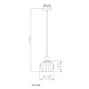Toy NOWA hanglamp pendellamp rond E27 ø 19 cm 60 Watt modern voor eetkamer en hal