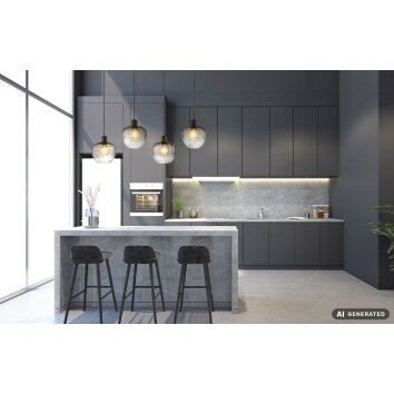 Nowa Toy 4-lichts hanglamp voor kookeiland en bar, modern, E27-fittingen, 108 cm