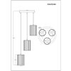 NOWA Run 3-lichts hanglamp modern Ø35 cm E27 voor eetkamer, hal, keuken, woonkamer
