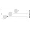 NOWA Tom 3-lichts ronde hanglamp voor eetkamer modern met 3 E14-fittingen, ø 41,8 cm