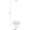 NOWA Sakura moderne ronde hanglamp E27 1-lichts Ø 44 cm voor eetkamer en keuken