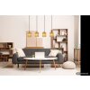 NOWA Leeds langwerpige 4-lichts pendellamp, moderne hanglamp E14 87 cm boven tafel