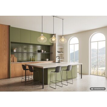 NOWA Mateo 3-lichts hanglamp (pendellamp) modern voor eetkamer en keuken, E27, 60W, 103 cm
