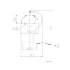 NOWA Eva gebogen Tafellamp G9 met snoerschakelaar, modern design, 10 Watt