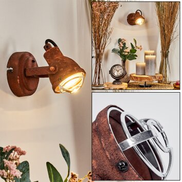 Drobak Muurlamp Roest, 1-licht