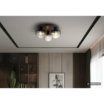 NOWA Toy moderne 3-lichts ronde plafondlamp E27 ø 45 cm voor keuken en woonkamer