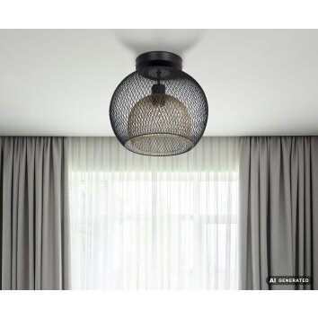NOWA Selina ronde plafondlamp in modern design, Ø 30 cm, met E27-fitting voor eetkamer