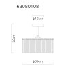 NOWA Leeds ronde plafondlamp E27 Ø 35 cm voor eetkamer en woonkamer modern design