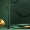 Steinhauer Preto vloerlamp als leeslamp met 2 spots, GU10, draaibare lampkoppen