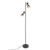 Steinhauer Preto vloerlamp als leeslamp met 2 spots, GU10, draaibare lampkoppen