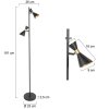 Steinhauer Preto vloerlamp als leeslamp met 2 spots, GU10, draaibare lampkoppen