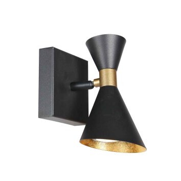 Steinhauer Preto hoekige wandspot GU10 met draaibare lampkop voor binnen, modern