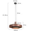 Steinhauer Flinter moderne ronde hanglamp voor eetkamer Ø 50 cm, lengte 50 cm