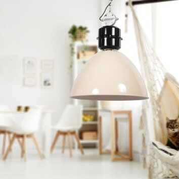 Steinhauer Frisk industriële hanglamp pendellamp E27 rond verstelbaar 50 cm