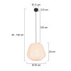 Steinhauer Sable hanglamp voor eetkamer en woonkamer met plooikap rond modern E27 25 cm