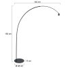 Steinhauer Curve staande booglamp modern 210 cm E27 met aan/uit-schakelaar voor woonkamer