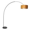 Steinhauer Curve booglamp vloerlamp in moderne stijl met ronde kap, schakelaar en E27