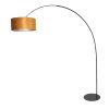 Steinhauer Curve booglamp vloerlamp in moderne stijl met ronde kap, schakelaar en E27