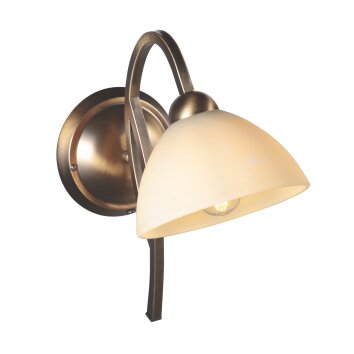 Steinhauer Anthea klassieke E27 wandlamp met gebogen arm voor sfeervol licht