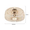 Steinhauer Bloeba plafondlamp plafonnière rond 40 cm E27 open spijlenkap modern