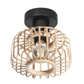 Steinhauer Bloeba plafondlamp plafondverlichting E27 open kooischerm modern rond compact