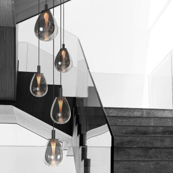 Steinhauer Glimsy LED plafondlamp plafonnière modern rond Ø40 cm 5-lichts woonkamer