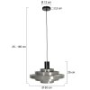 Steinhauer Cirque verstelbare design hanglamp, gelaagde schijfvorm, lengte 50 cm, modern