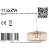 Steinhauer Sparkled Light moderne verstelbare opengewerkte hanglamp voor eetkamer E27 50 cm