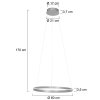 Steinhauer Ringlux verstelbare LED ringhanglamp 21W 2700K 4200 lumen lengte 60 cm