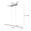Steinhauer Bande 3-lichts verstelbare lineaire LED hanglamp voor keukeneiland