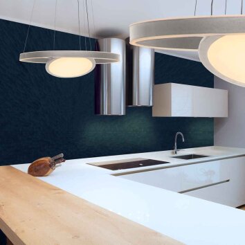Ringlux LED ring hanglamp, pendellamp 3-lichts, 2700 Kelvin, 6600 Lumen, 24 Watt, lengte 60 cm