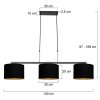 Steinhauer Stang pendellamp voor eetkamer, eettafellamp, modern, 3-licht verstelbaar