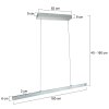 Steinhauer Fluxy LED verstelbare 9-lichts balkhanglamp voor eettafel lengte 9 cm