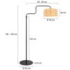 Steinhauer Bloeba boogvloerlamp verstelbare leeslamp met cilindrische kap modern