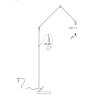 Steinhauer Prestige Chic vloerlamp, staande leeslamp met verstelbare arm en E27-fitting