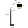 Steinhauer Prestige Chic verstelbare boogvloerlamp 250 cm als leeslamp voor bank