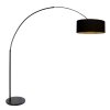 Steinhauer Klassieke staande lamp Sparkled Light, ronde kap, dimbaar en verstelbaar