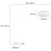 Steinhauer Sparkled Light moderne verstelbare booglamp met E27-fitting, 240 cm hoog