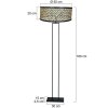Steinhauer Stang klassieke staande vloerlamp met verstelbare kap voor woonkamer