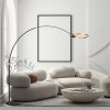 Steinhauer Ringlux staande booglamp LED, moderne verstelbare boogarm, 2-lichts